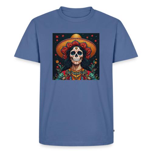 Charra Skull Art | Traditional Mexican Design - Men's Premium T-Shirt