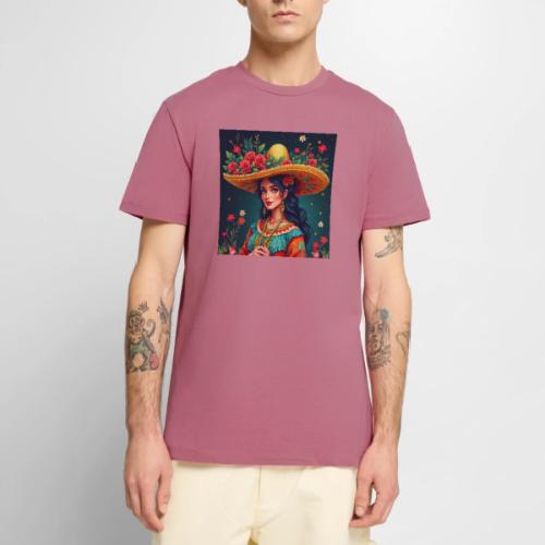 Mexican Design, Regional Mexican Charro Woman - Men's Premium T-Shirt