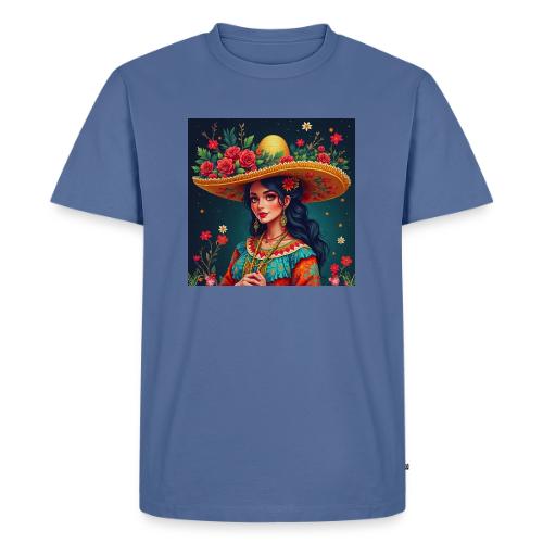 Mexican Design, Regional Mexican Charro Woman - Men's Premium T-Shirt