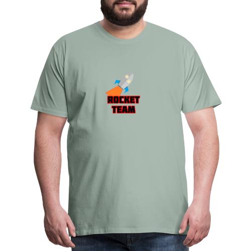 Rocket Team Logo Red Text - Men's Premium T-Shirt