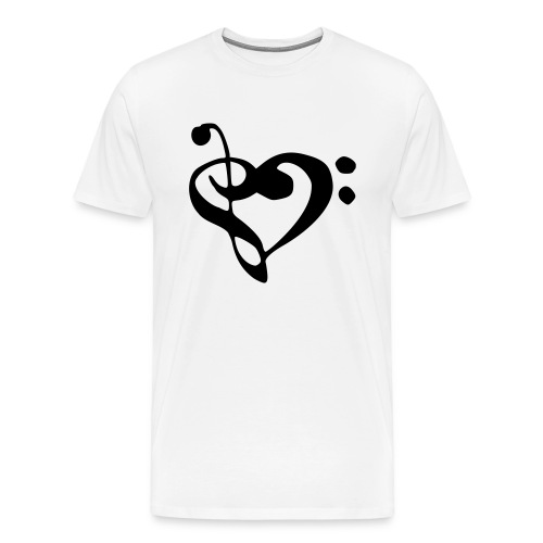 musical note with heart - Men's Premium T-Shirt