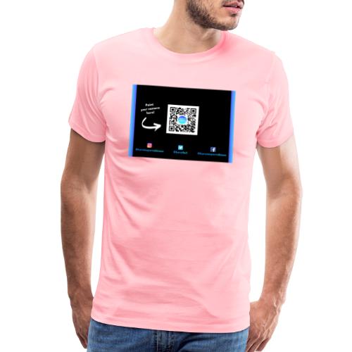 QR Code + Social Media Tags - Men's Premium T-Shirt