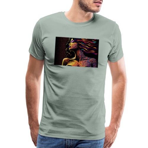 Dazzling Night - Colorful Abstract Portrait - Men's Premium T-Shirt