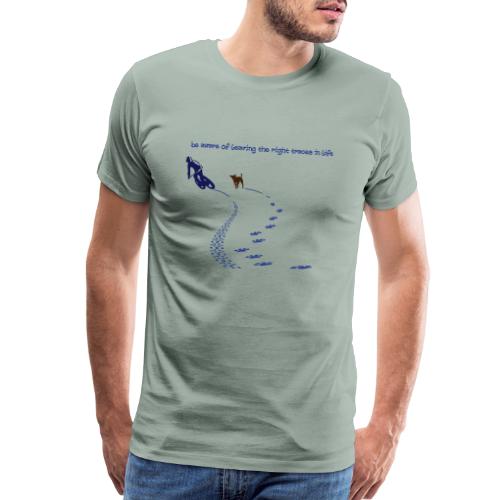 trail dog - traces in life - Men's Premium T-Shirt