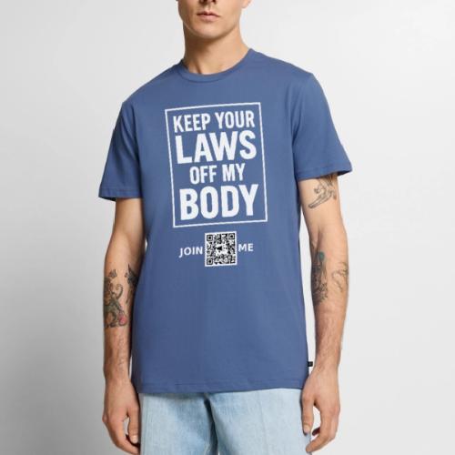 Laws Off (white, back-facing) - Men's Premium T-Shirt