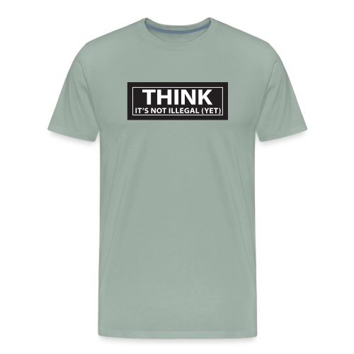 Think (black BG) - Men's Premium T-Shirt