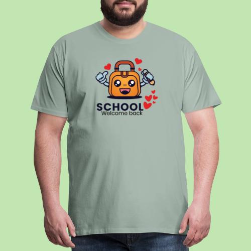 first day of school outfit- school Welcome back - Men's Premium T-Shirt