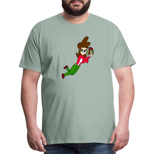 Coll Holding a Present - Men's Premium T-Shirt