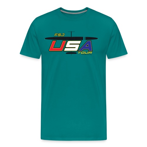 F5J USA TOUR + carbon plane v2 - Men's Premium T-Shirt
