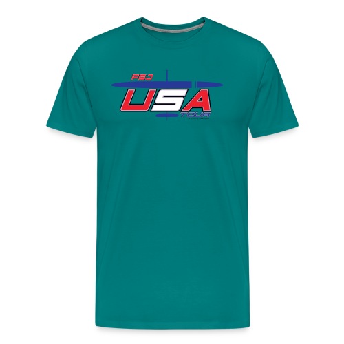 F5J USA TOUR + plane - Men's Premium T-Shirt