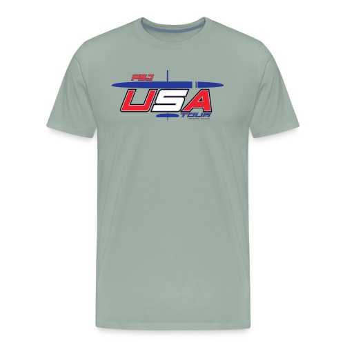 F5J USA TOUR + plane - Men's Premium T-Shirt