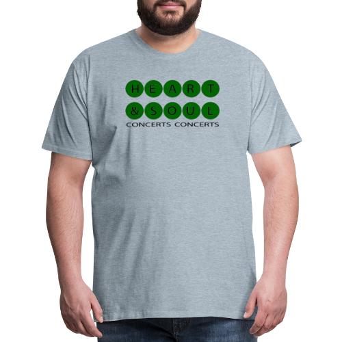 Heart & Soul Concerts Bubble green & black horizon - Men's Premium T-Shirt