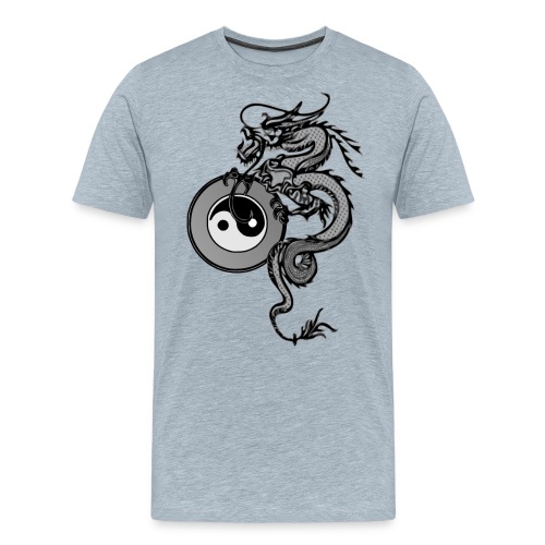 dragon with yin yang - Men's Premium T-Shirt