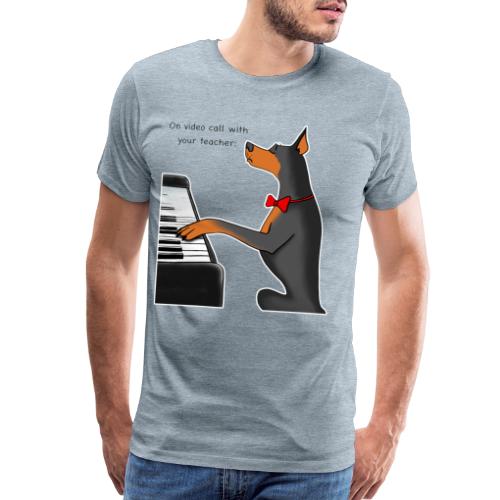 On video call with your teacher - Men's Premium T-Shirt