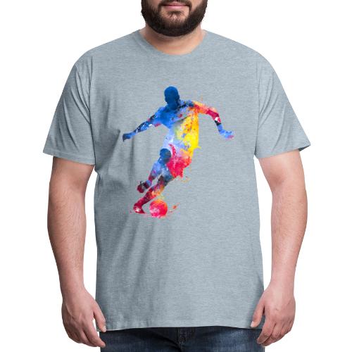 Soccer: Splash Kick - Men's Premium T-Shirt