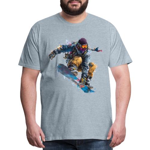 Snowboarding: Splash of Speed - Men's Premium T-Shirt