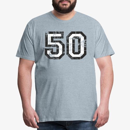Number 50 (Vintage White) - Men's Premium T-Shirt