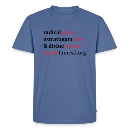 Grace. Love. Justice. serif font - Men's Premium T-Shirt