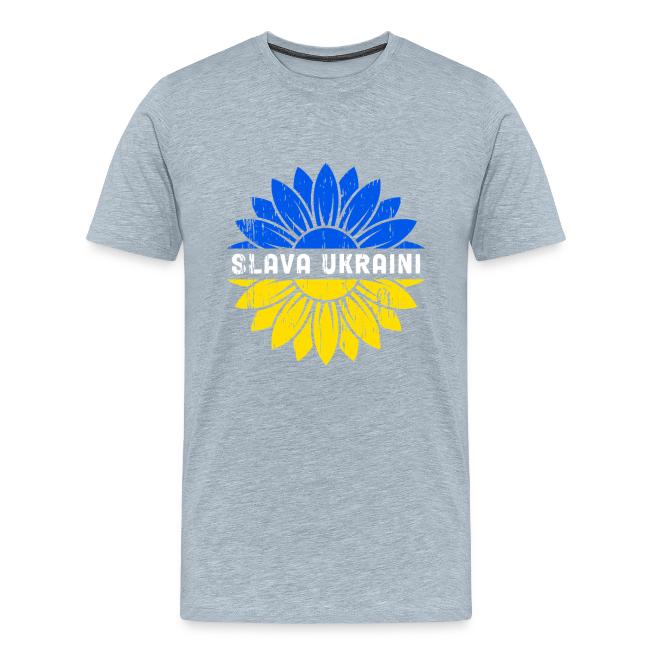 Slava Ukraini Vintage Sunflower Flag T-Shirt