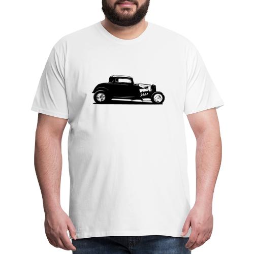 Classic American Thirties Hot Rod Car Silhouette - Men's Premium T-Shirt