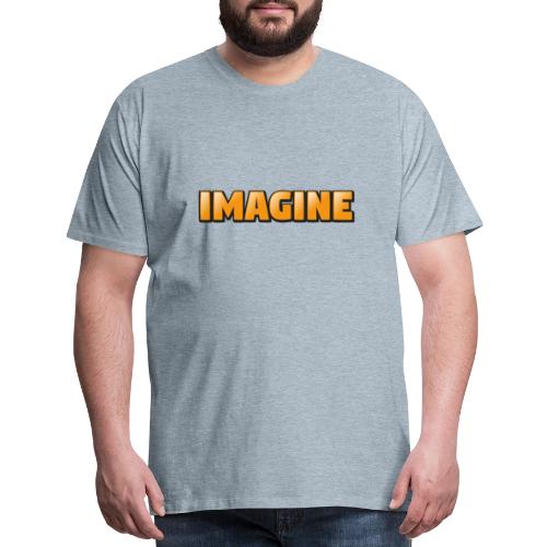 Imagine Word Art – Creative Gradient Design - Men's Premium T-Shirt