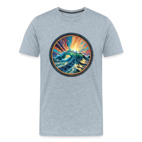 Rainbow Ray Wave - Men's Premium T-Shirt