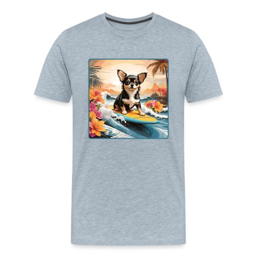 Surfing Chihuahua - Men's Premium T-Shirt