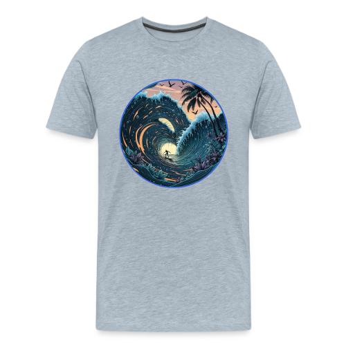 Double Barrel Flower Wave - Men's Premium T-Shirt