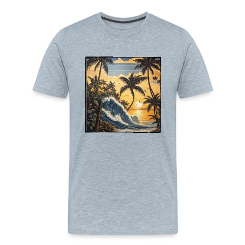 Jungle Wave Sunrise - Men's Premium T-Shirt