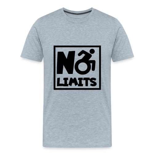 No limits for this wheelchair user. Humor * - Men's Premium T-Shirt