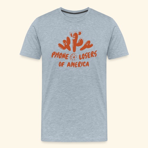 Yati M's Phone Losers Orange Logo 1 - Men's Premium T-Shirt