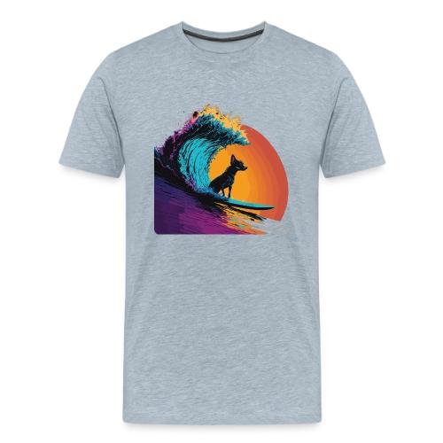 Black Dog Surfing Emerald Wave - Men's Premium T-Shirt