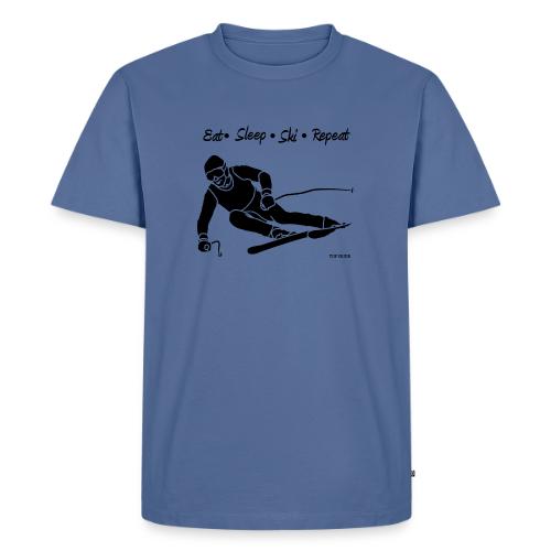 Eat Sleep Ski Repeat - bw - new001 - Men's Premium T-Shirt