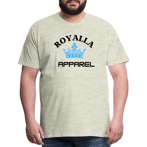 Royalla Apparel LogoBlack with Blue Words - Men's Premium T-Shirt