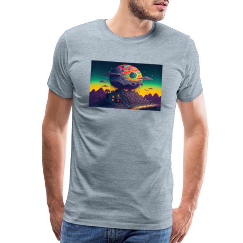 Imagination Mountain Land - Psychedelic Landscape - Men's Premium T-Shirt