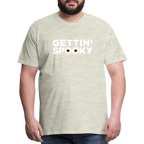 Gettin Spooky Logo White on transparent - Men's Premium T-Shirt