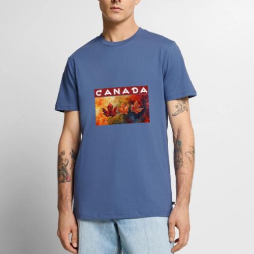 Painted Canada Leaves - Men's Premium T-Shirt