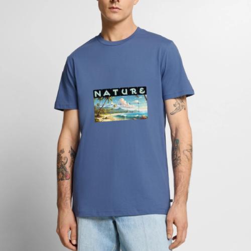 Nature: Sun-Kissed Shore - Men's Premium T-Shirt