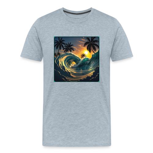 Liquid Morning Wave - Men's Premium T-Shirt