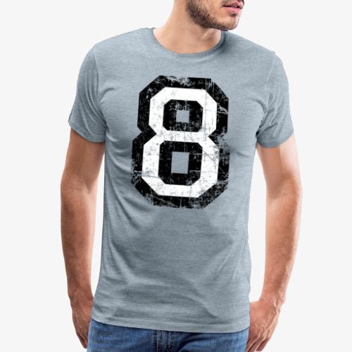 Number 8 (Vintage White) - Men's Premium T-Shirt
