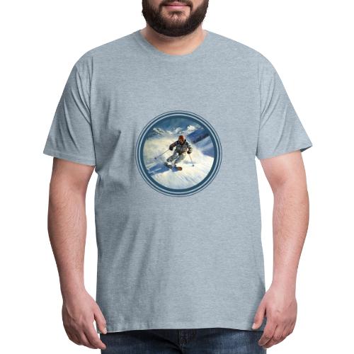 Skiing Power Moves - Men's Premium T-Shirt