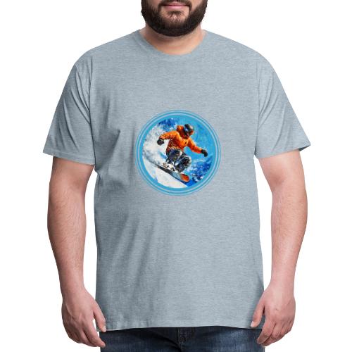 Snowboarding Motion - Men's Premium T-Shirt