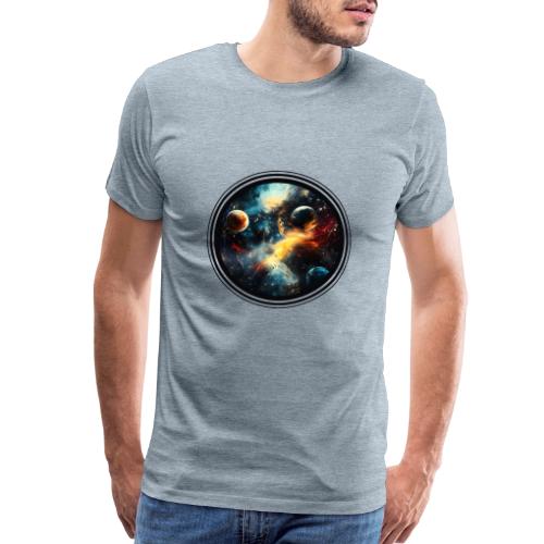 Painted Cosmos of Planets - Men's Premium T-Shirt