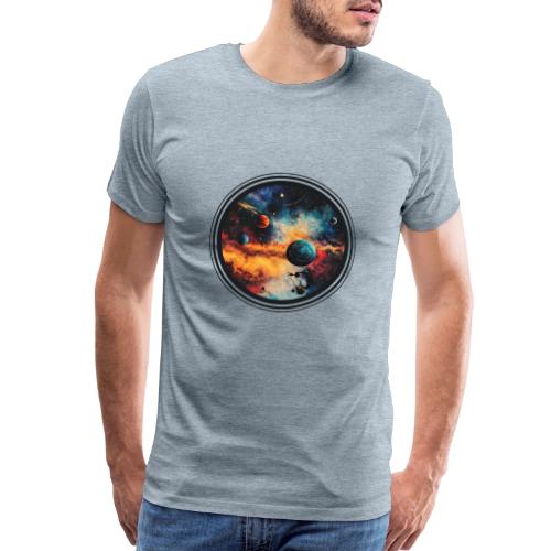 Cosmic Brush Planets - Men's Premium T-Shirt