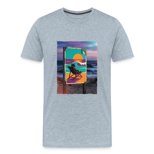 Sunset Cat Sign - Men's Premium T-Shirt
