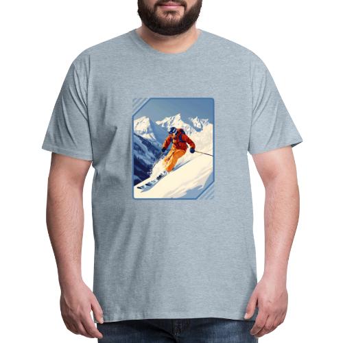 Mountain Skiing Vibes - Men's Premium T-Shirt