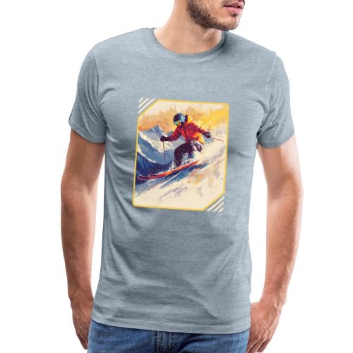 Skiing Through Snow Dreams - Men's Premium T-Shirt
