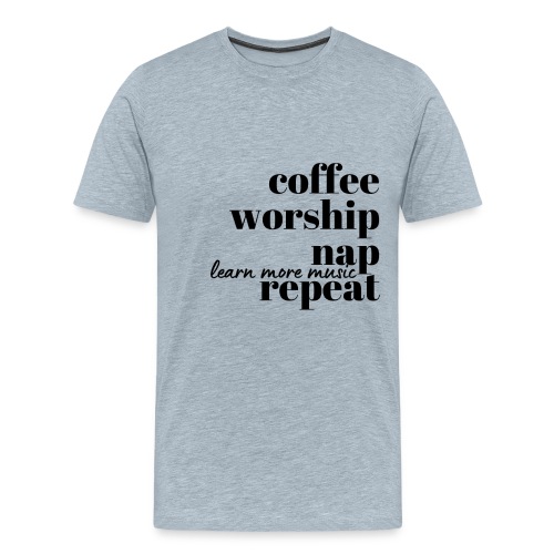 Coffee Worship Nap Tee - Men's Premium T-Shirt