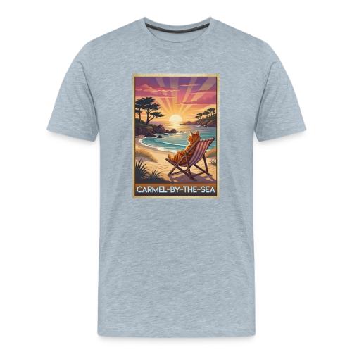 Beach Cat At Carmel-By-The-Sea - Men's Premium T-Shirt