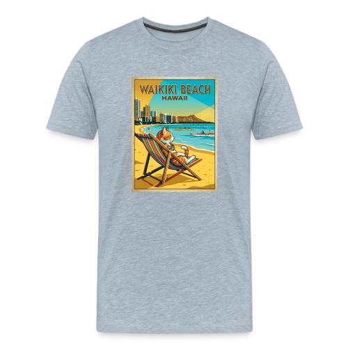 Waikiki Beach Cat - Men's Premium T-Shirt